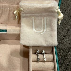 Uncommon James dainty silver stud earrings.